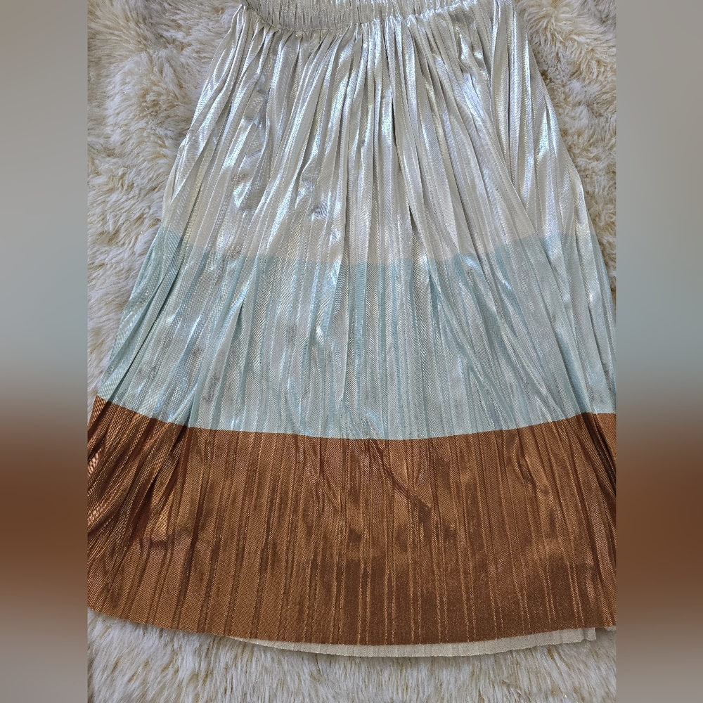 Zara pleated metallic skirt in size S